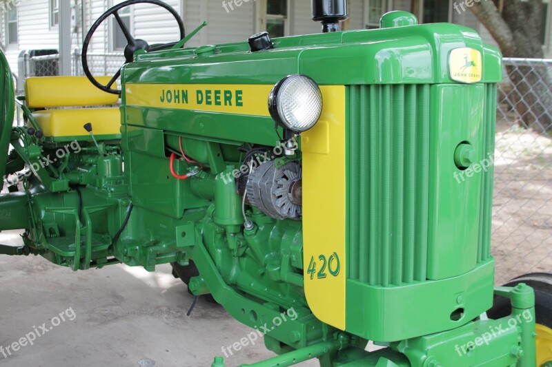 John Deere Tractor Green Yellow Free Photos