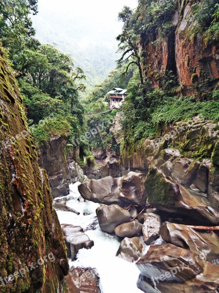 River Waterfalls Ecuador Rocks Free Photos