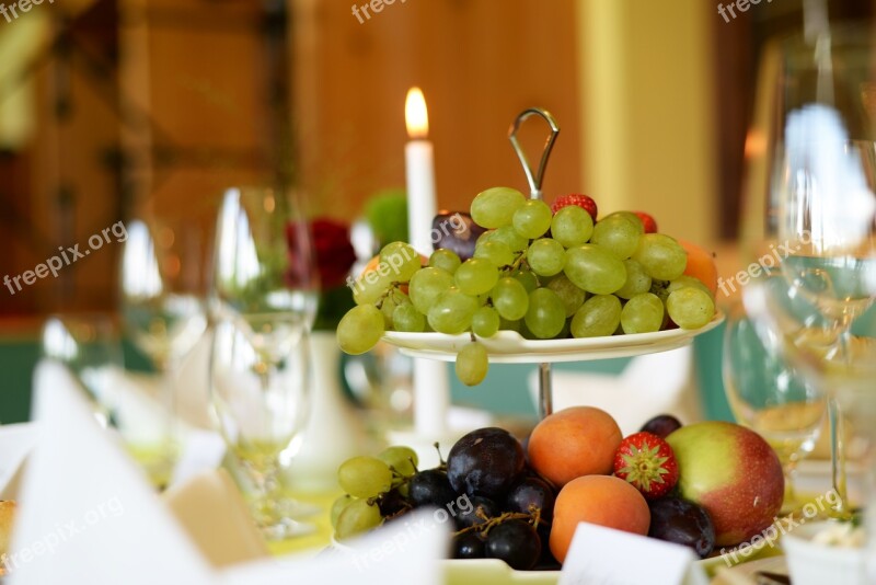 Grapes Fruit Buffet Table Setting