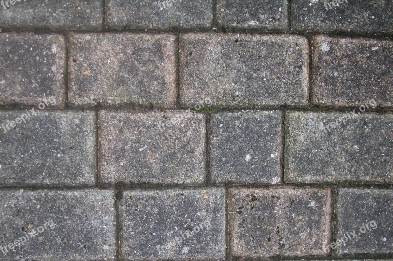 Background Brick Path Weathered Wall