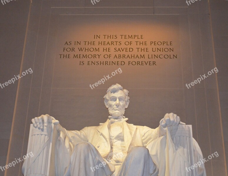 Lincoln Memorial Washington Dc America Usa Monument