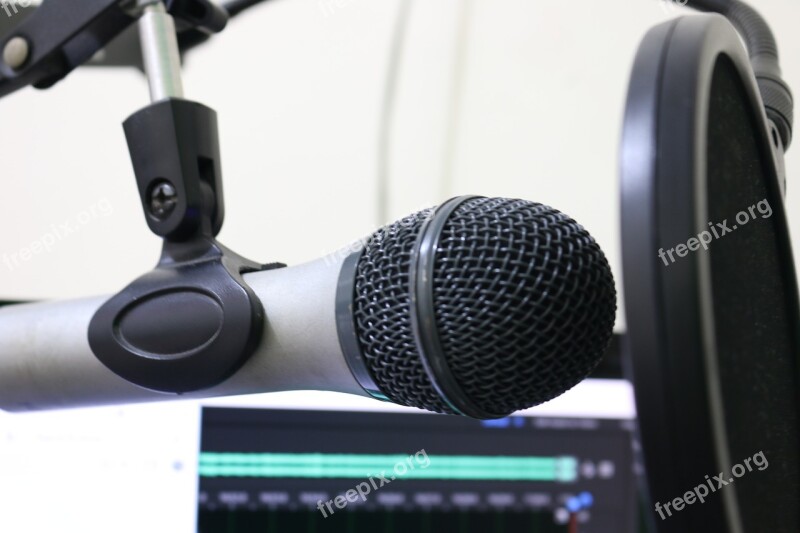 Microphone Podcast Pop Filter Music Sound Studio