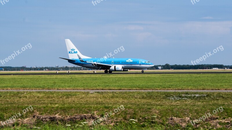 Plane Schiphol Klm Blue Royal