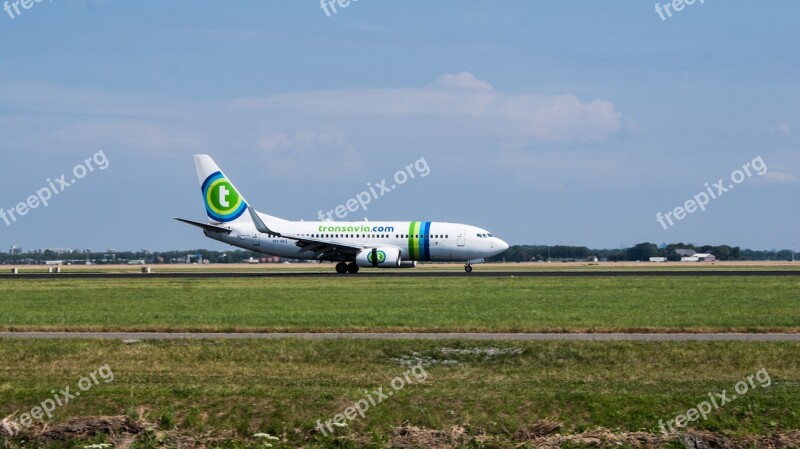 Plane Schiphol Transavia Fly Travel