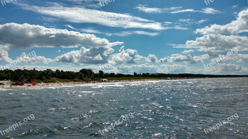 Beach Sky Sea The Baltic Sea Clouds