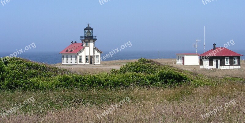 Lighthouse Ocean Cabrillo Light Station Mendocino Free Photos