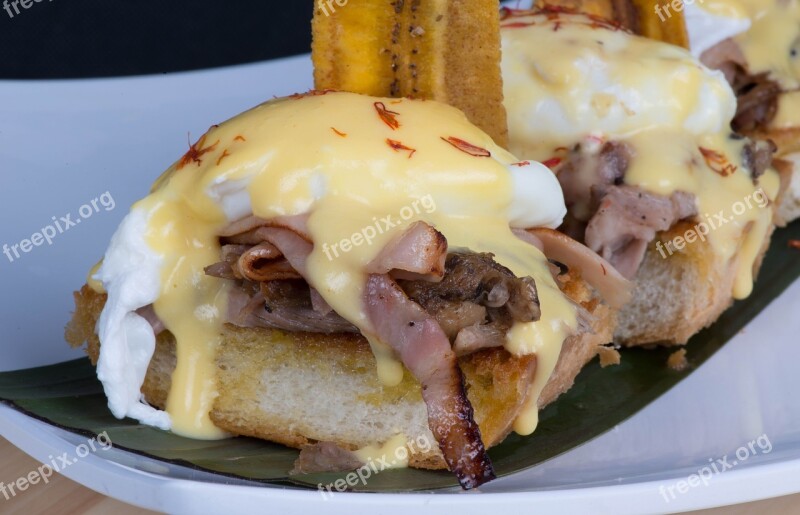 Eggs Cuban Pork Food Sauce