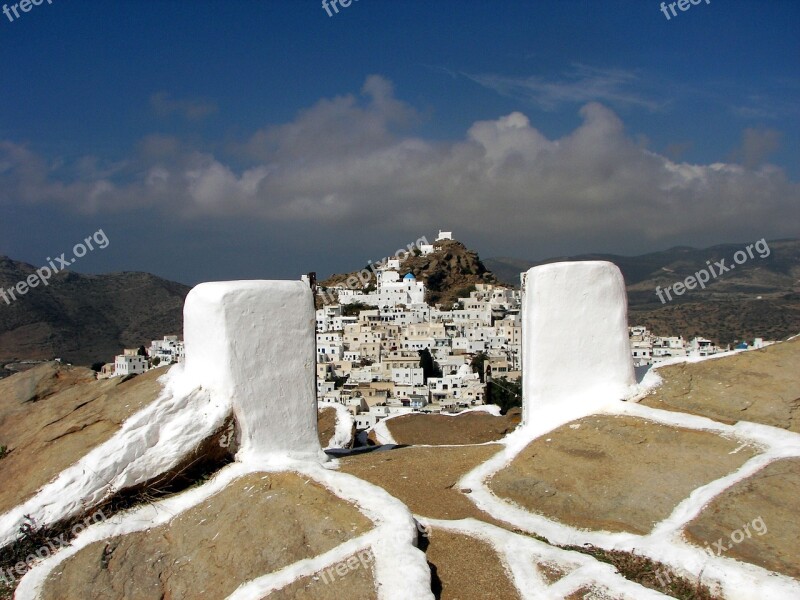 Ios Cyclades Aegean Sea Stairs Architecture