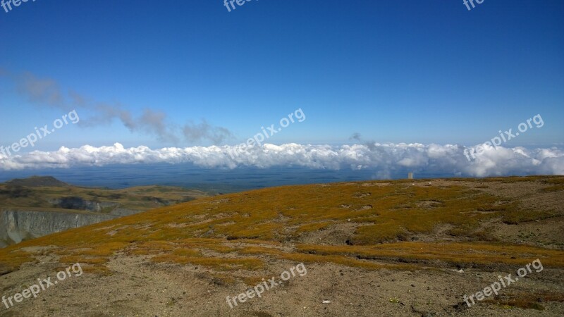 Changbai Mountain Peak White Cloud Free Photos