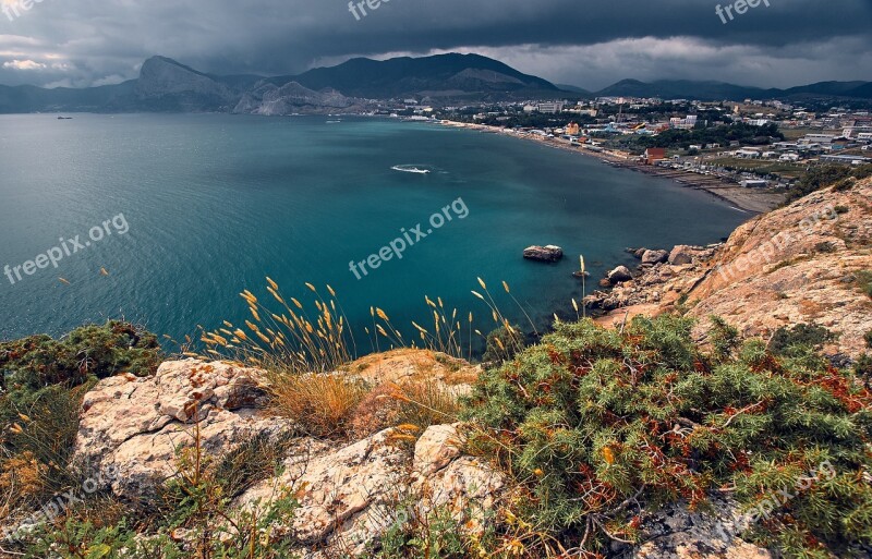 Crimea Black Sea Mountains Nature Landscape