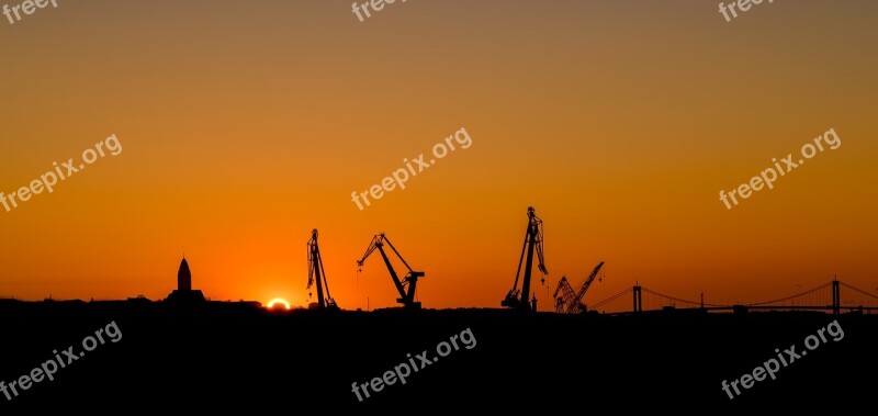 Gothenburg Sunset Orange Sweden Views