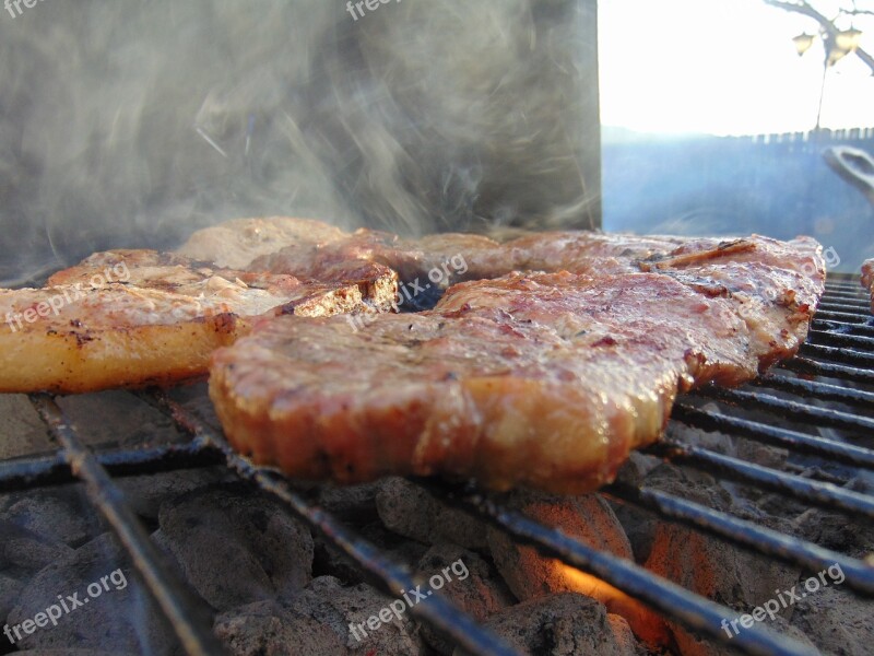 Meat Food Grilling Charcoal Grill