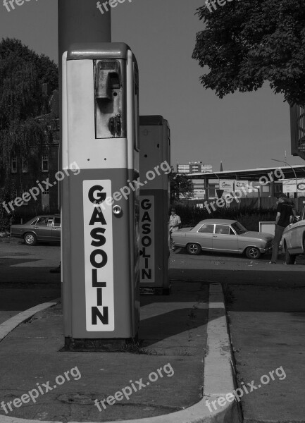 Petrol Stations Retro Retro Look Old Gas Pump