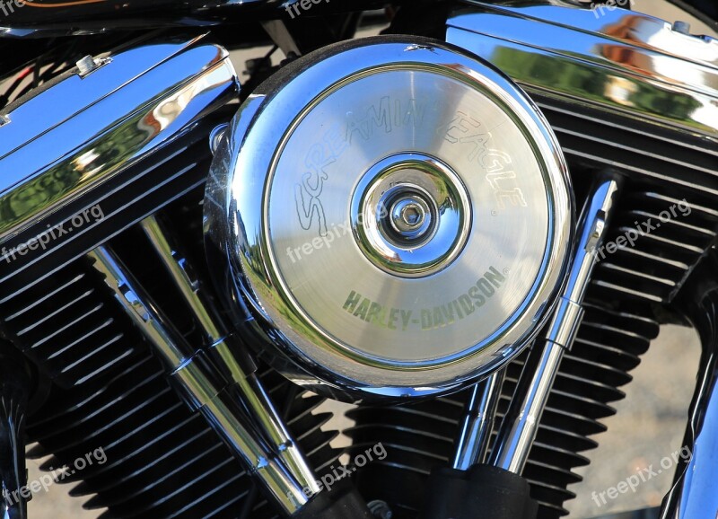 Motor Motorcycle Harley Davidson Shiny Freedom