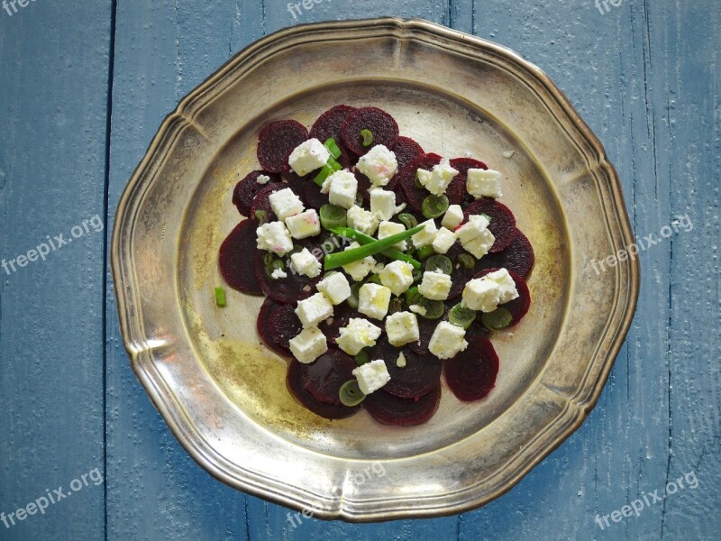 Beetroot Plate Salad Feta Cheese