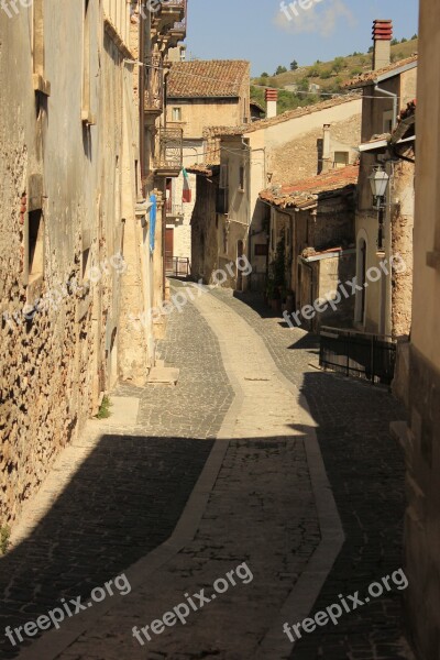 Calascio Italy Abruzzo Road Free Photos