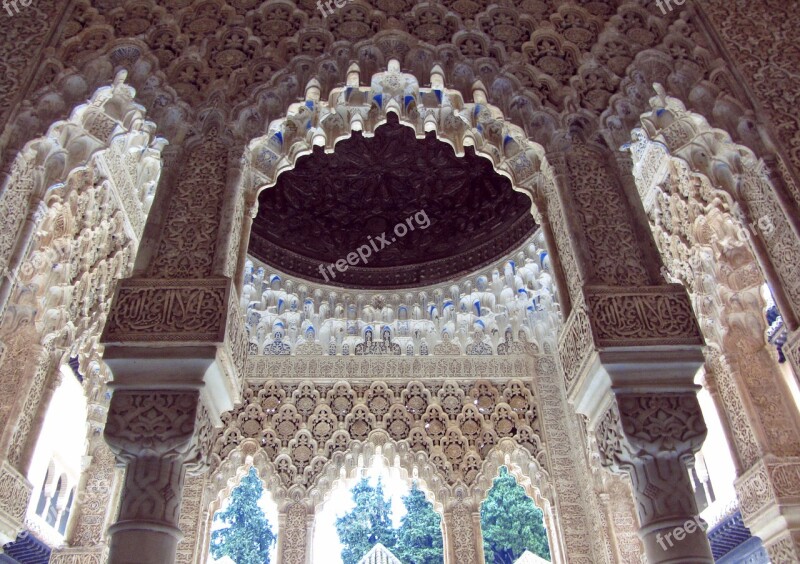 Alhambra Spain Andalusia Patio Granada