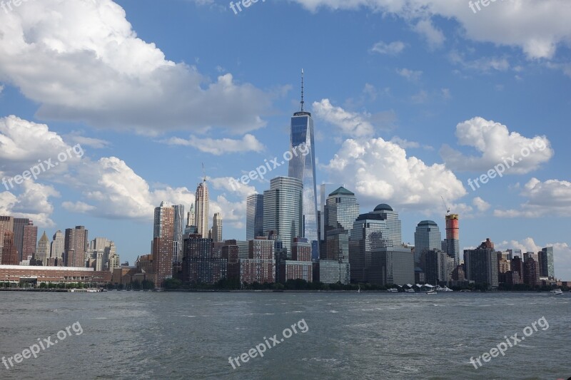 New York Skyline Nyc One World Trade Center Manhattan