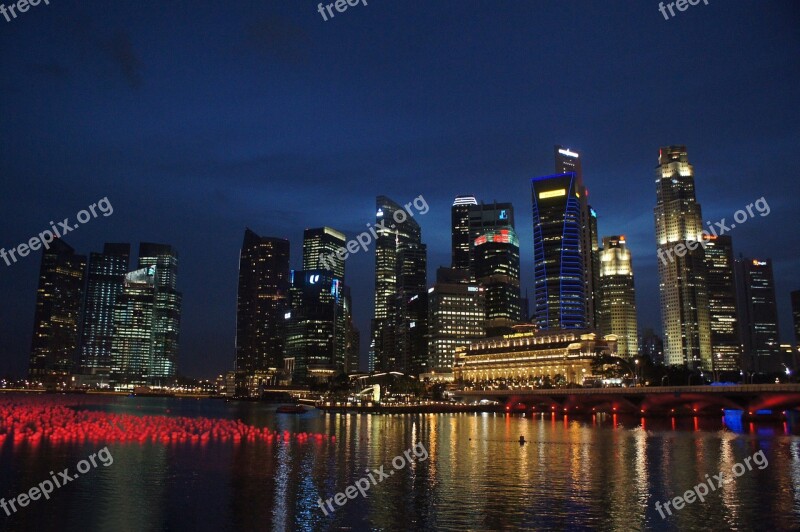 Singapore Singapore Skyline Singapore River Architecture River