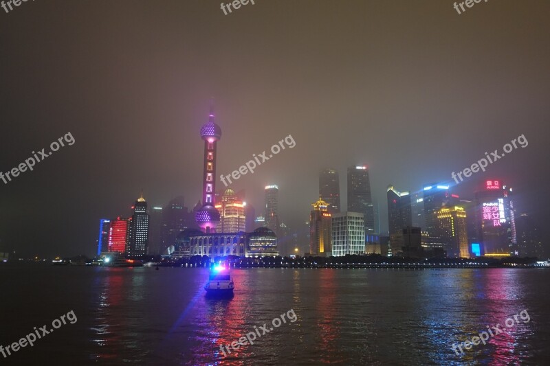 Shanghai Oriental Pearl Tv Tower Night View Free Photos