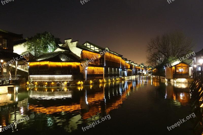 Night View People's Republic Of China Old Village Free Photos