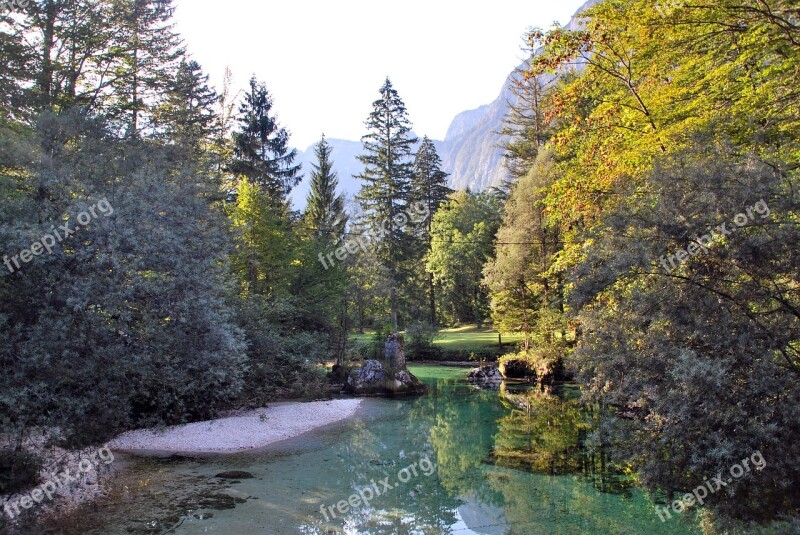 Lake Nature Slovenia Bohinj Background