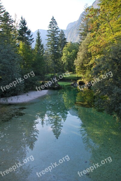 Slovenia Bohinj Lake Nature Background