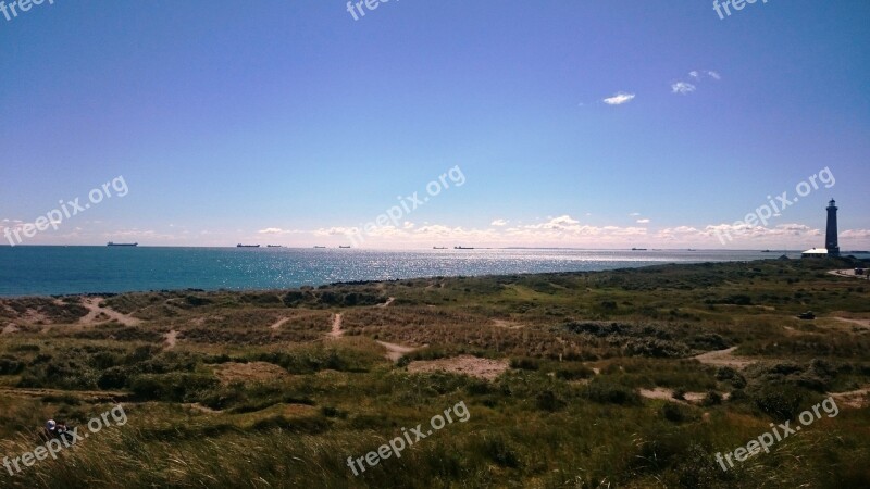 Denmark Skagen Lighthouse Baltic Sea Free Photos