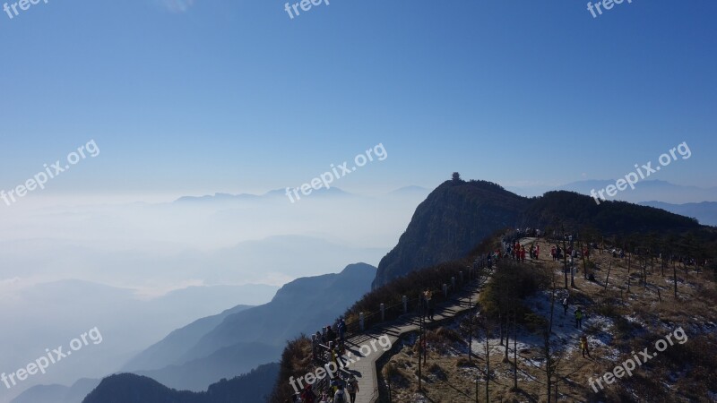 Landscape The Golden Dome Emeishan Views Free Photos