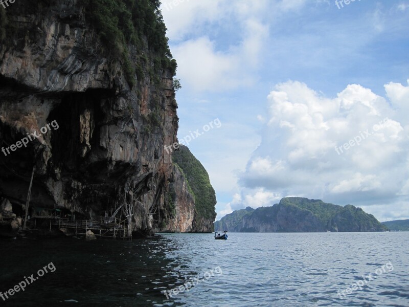 Sea Thailand Krabi Rocks Free Photos