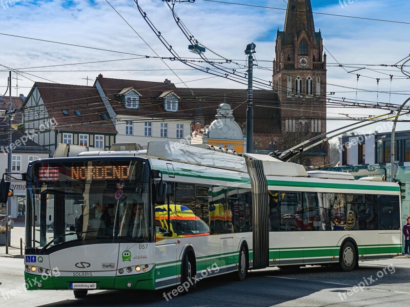 O - Bus Bus Trolley Bus Driving Power Oberleitungsomnibus