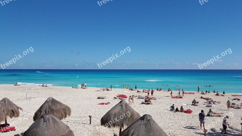 Cancún Beach Sun Sand Warm