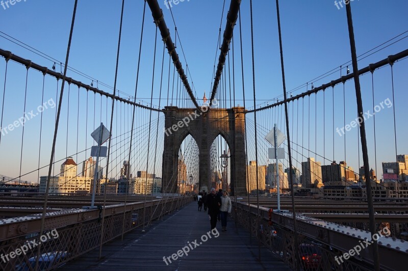 Brooklyn Bridge Bridge New York Ny Free Photos