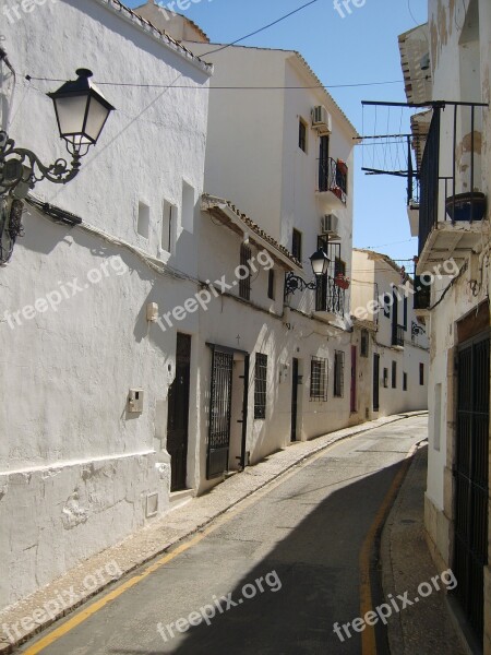 Altea Spain Old Streets Houses