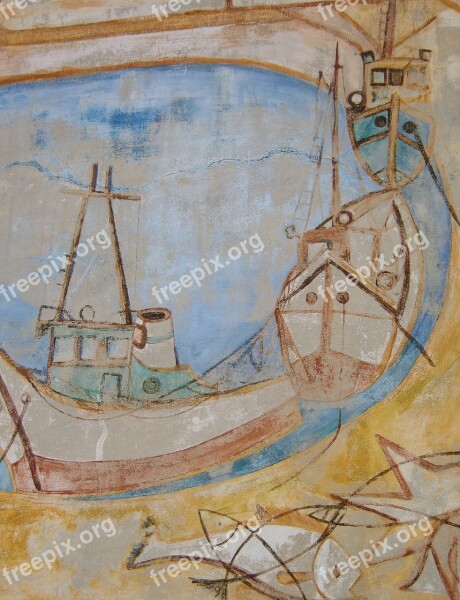 Mural Altea Art Fisheries Painting