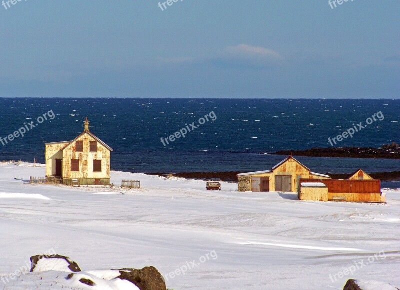 Iceland Snow Nature Snow Landscape Winter