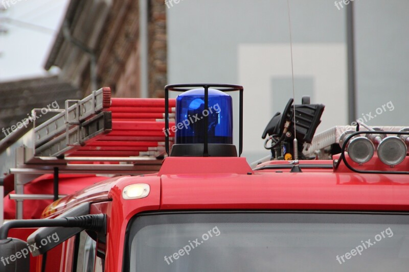 Blue Light Fire Vehicles Rescue Fire Truck