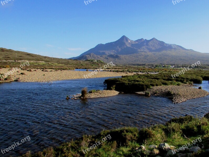 Scotland Scottish Isle Of Skye Cuillin Mountain