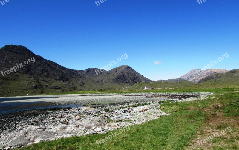 Scotland Scottish Isle Of Skye Camasunary Mountain