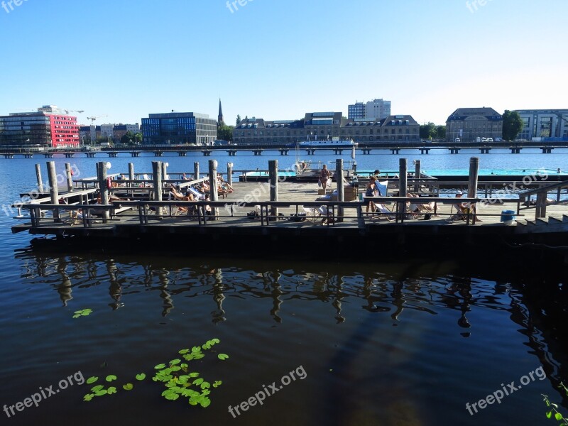 Bathing Ship Berlin Outdoor Pool Summer Beach