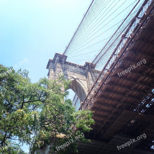 New York Brooklyn Bridge Dumbo Under