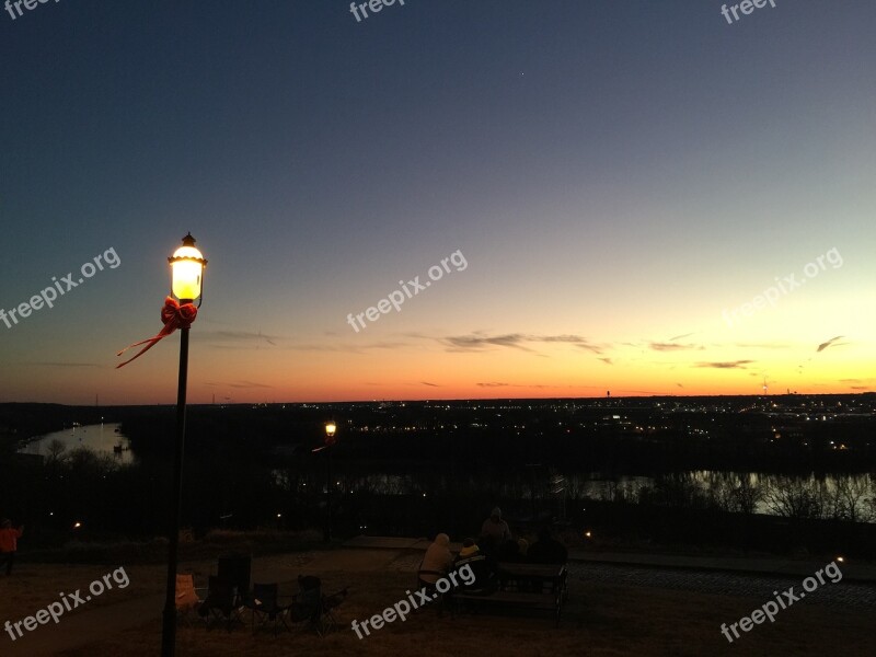 Sunset Landscape Park Scenic Sky