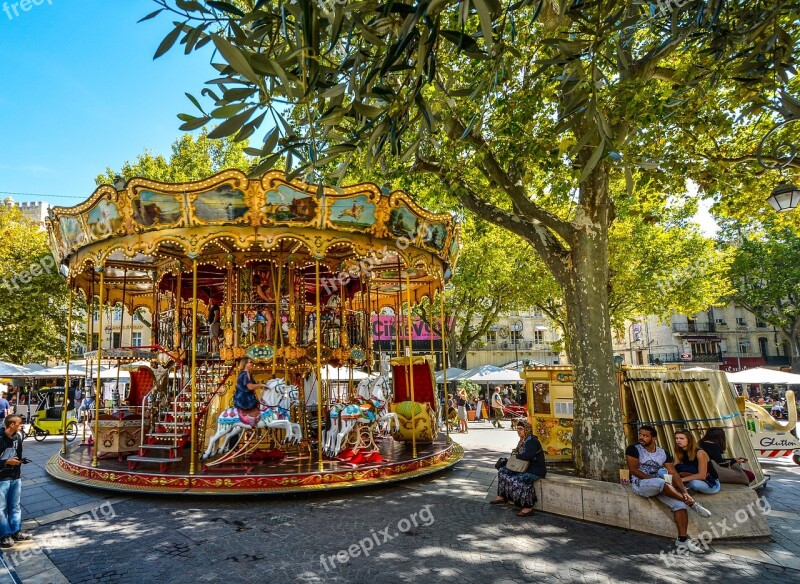 Avignon Provence France Merry Go Round Carousel