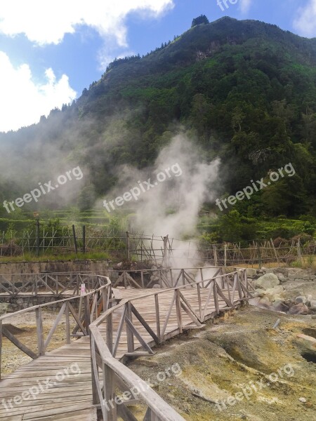 Sao Miguel Azores Islands Volcano Green Free Photos