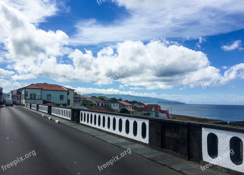 Sao Miguel Azores Islands Road Village Atlantic Ocean