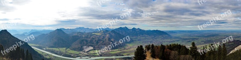 Mountain Alpine Panorama Bavaria Heuberg