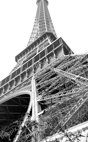 Eiffel Tower Paris France Architecture Point Of Interest