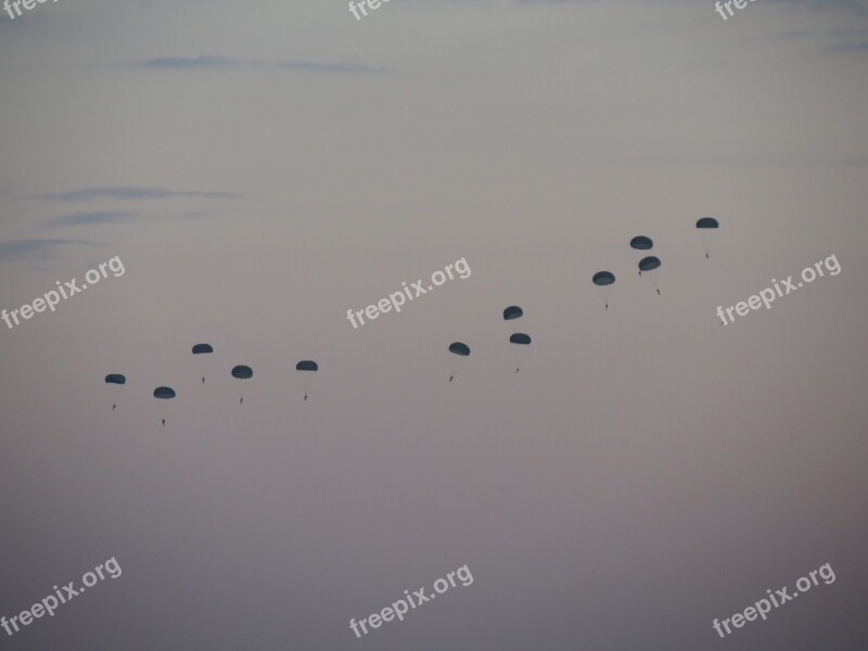 Paratroopers Landscape Rio De Janeiro Brazil Nature