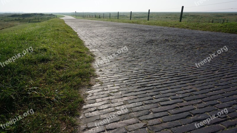 Cobblestones Away Wide Landscape Horizon