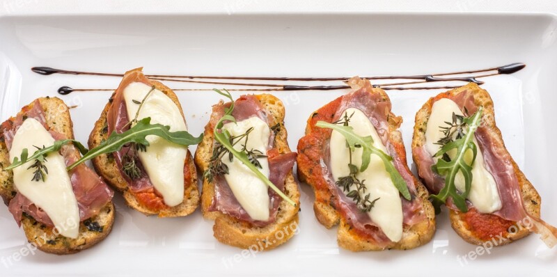 Bruschetti Italian Food Starters Gourmet Bruschetta